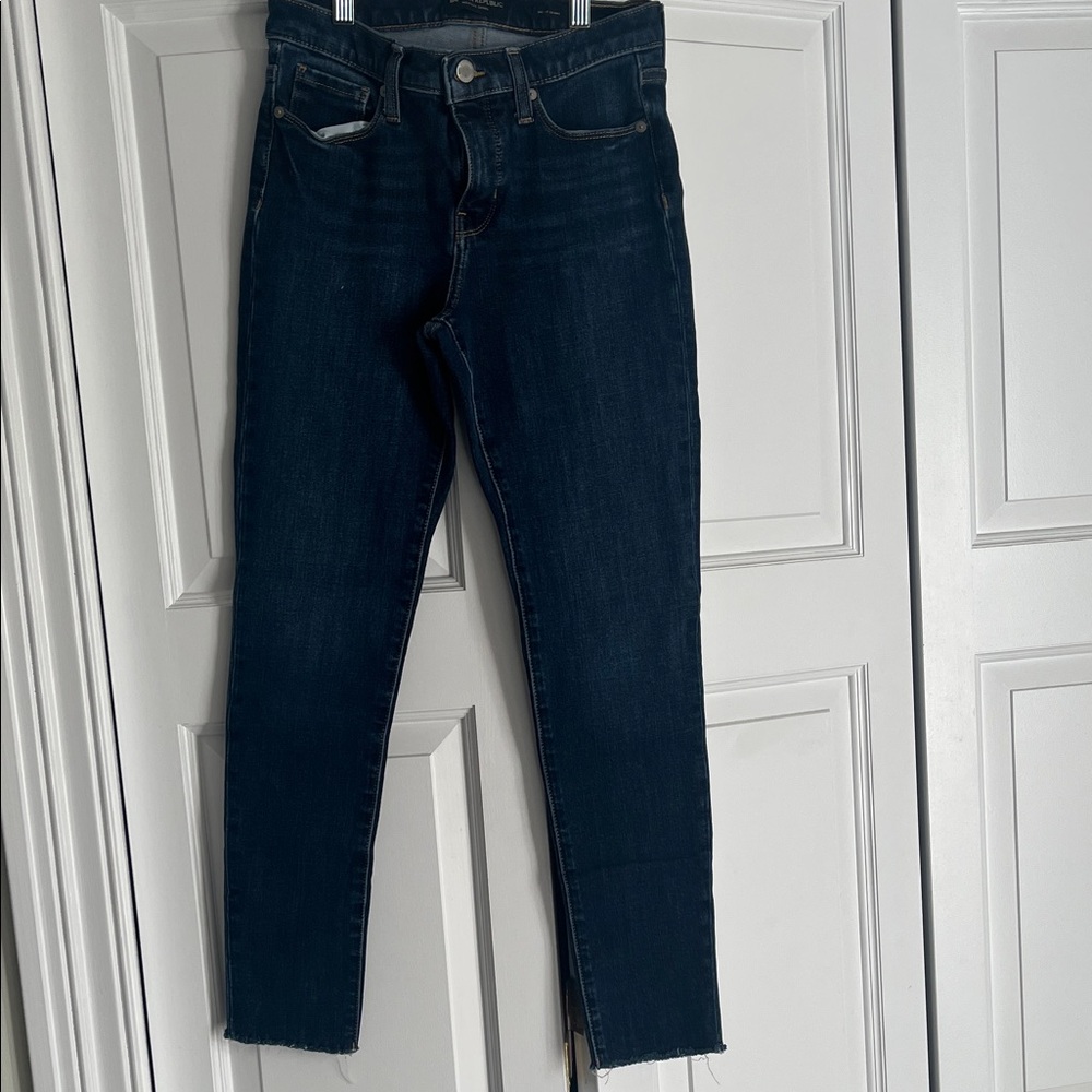 Banana Republic Dark Indigo Mid Rise Skinny Jeans